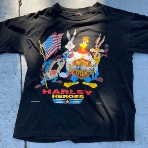 Vintage looney tunes Harley Davidson shirt